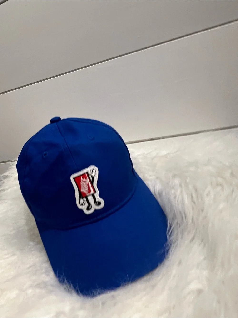 Rare HTF Nike Club Kids Adjustable “Boxy” Shoebox Character Cap Hat - Royal Blue